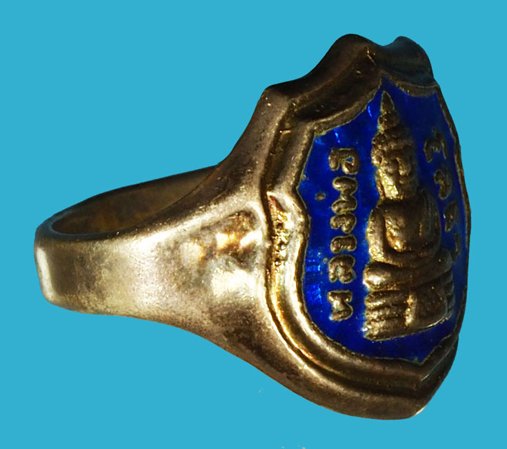 *36767 แหวนเงินลงยาสีน้ำเงิน พระพุทธโสธร วัดโสธรวรวิหาร ฉะเชิงเทรา สภาพสวย ไม่ได้ใช้ 25