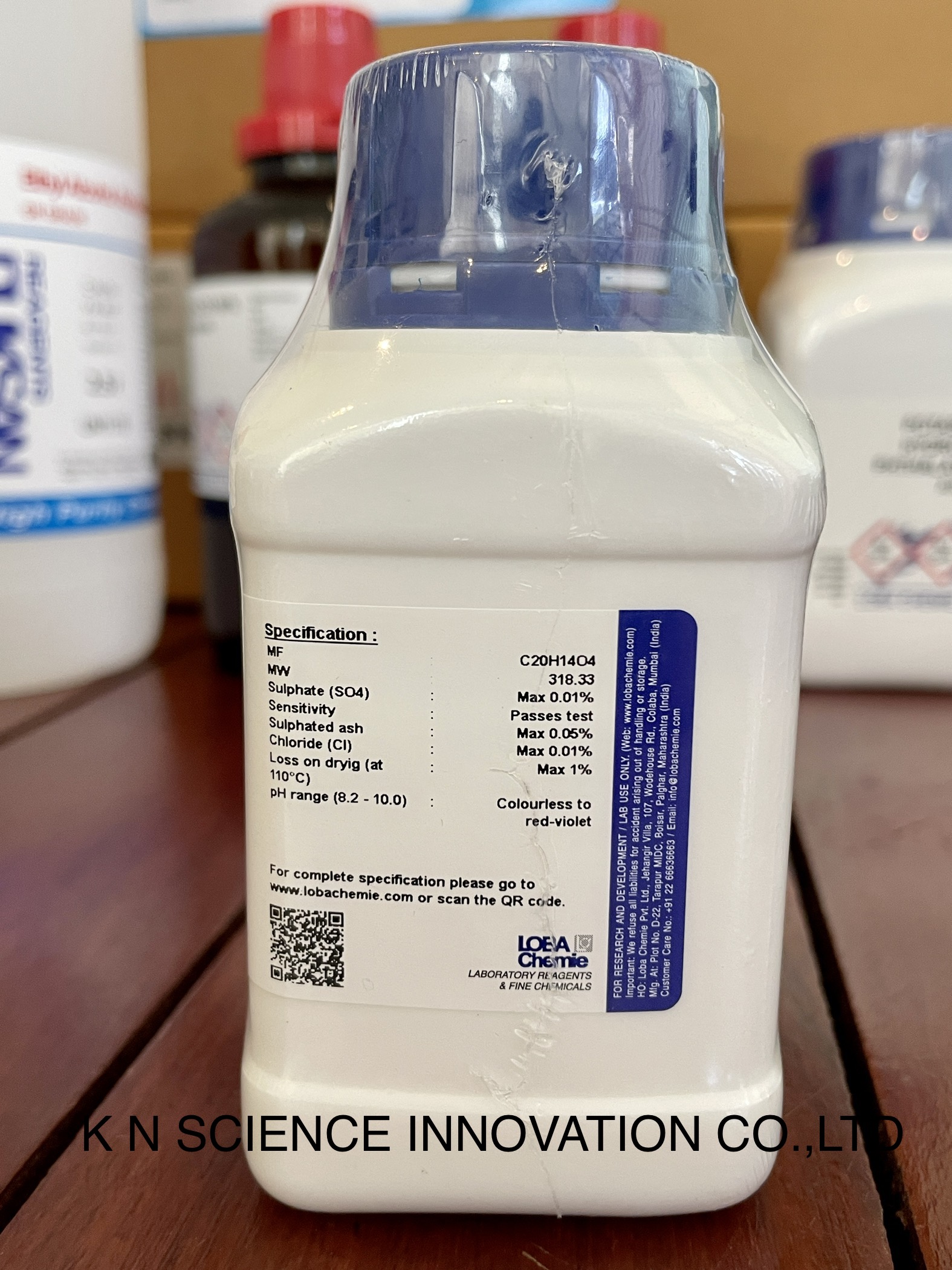 Phenolphthalein, Solid, Indicator ,100 g ,Loba 0517200100