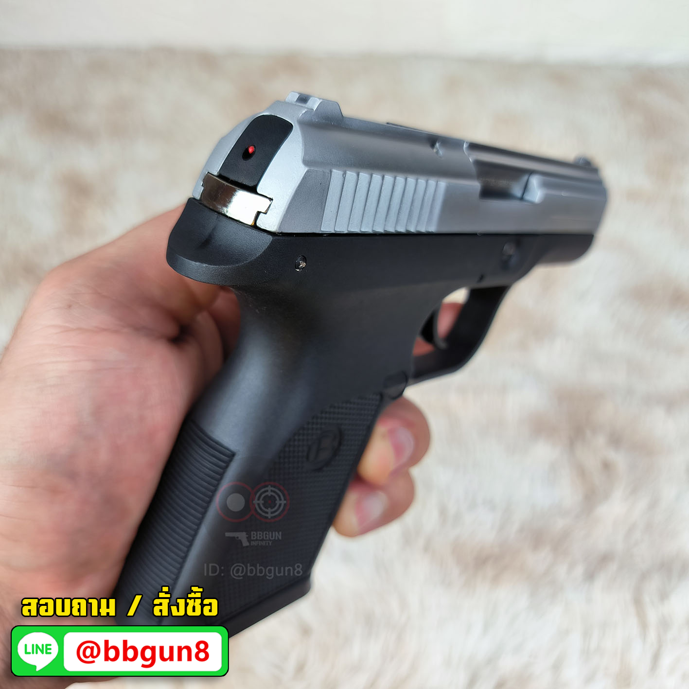 ปืนแบลงค์กัน Blow TR914 Auto blank gun สี เงินด้าน (แถมกล่องใส่ปืน)