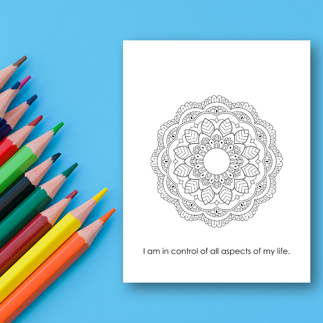 สมุดระบายสีแมนดาลาแบบง่ายสำหรับฝึกสมาธิ Easy Mandala Coloring Book พร้อมคำคมสร้างแรงบันดาลใจ