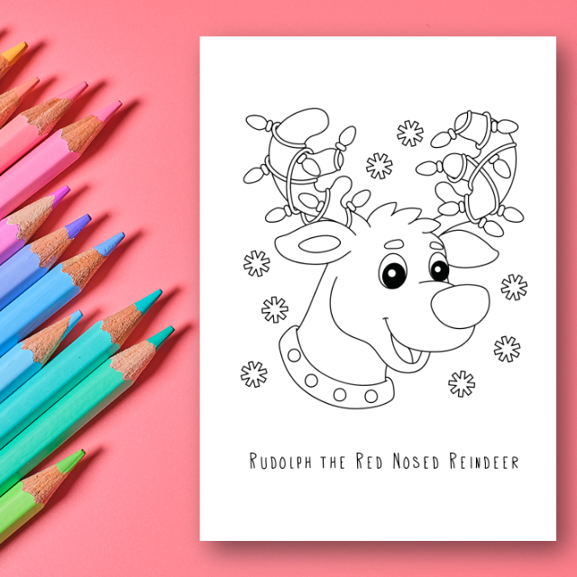 สมุดระบายสีคริสต์มาส (Christmas Coloring Book 1) พร้อมคำพูดวันคริสต์มาส