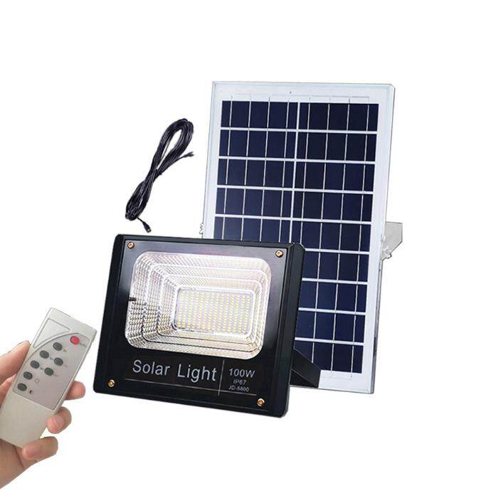 CITY LIGHTS (ราคารวมส่ง)โคมไฟlสปอตไลท์ LEDโซล่าร์เซลล์ รุ่น JD-8800 100W