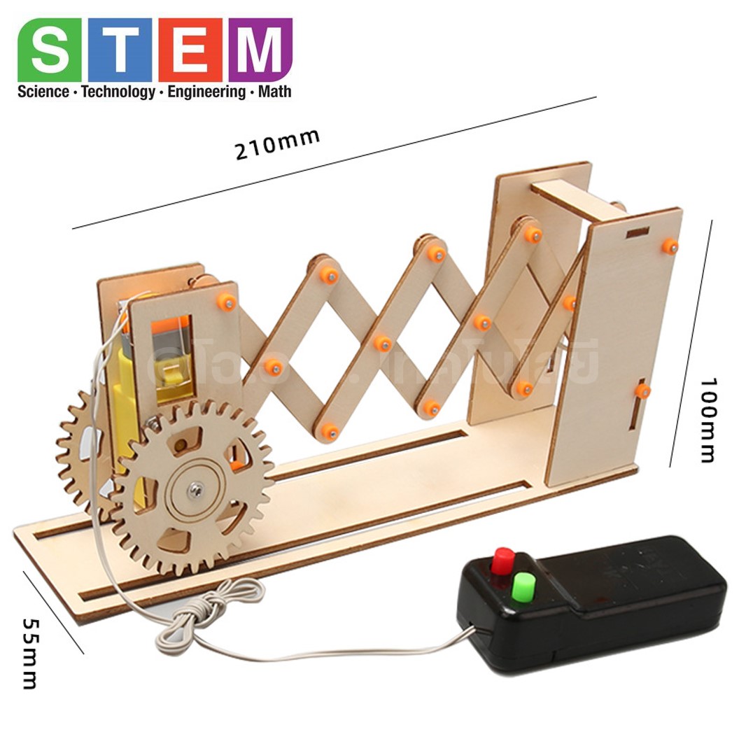 T-M213 ชุดประกอบไม้ ประตูเลื่อนไฟฟ้า Remote Electric Door Barrier Gate Wooden Kit STEM Education ของเล่นเสริมทักษะ เสริมพัฒนาการ ชุดเรียนรู้ ชุดทดลอง ประตูเลื่อน รีโมท