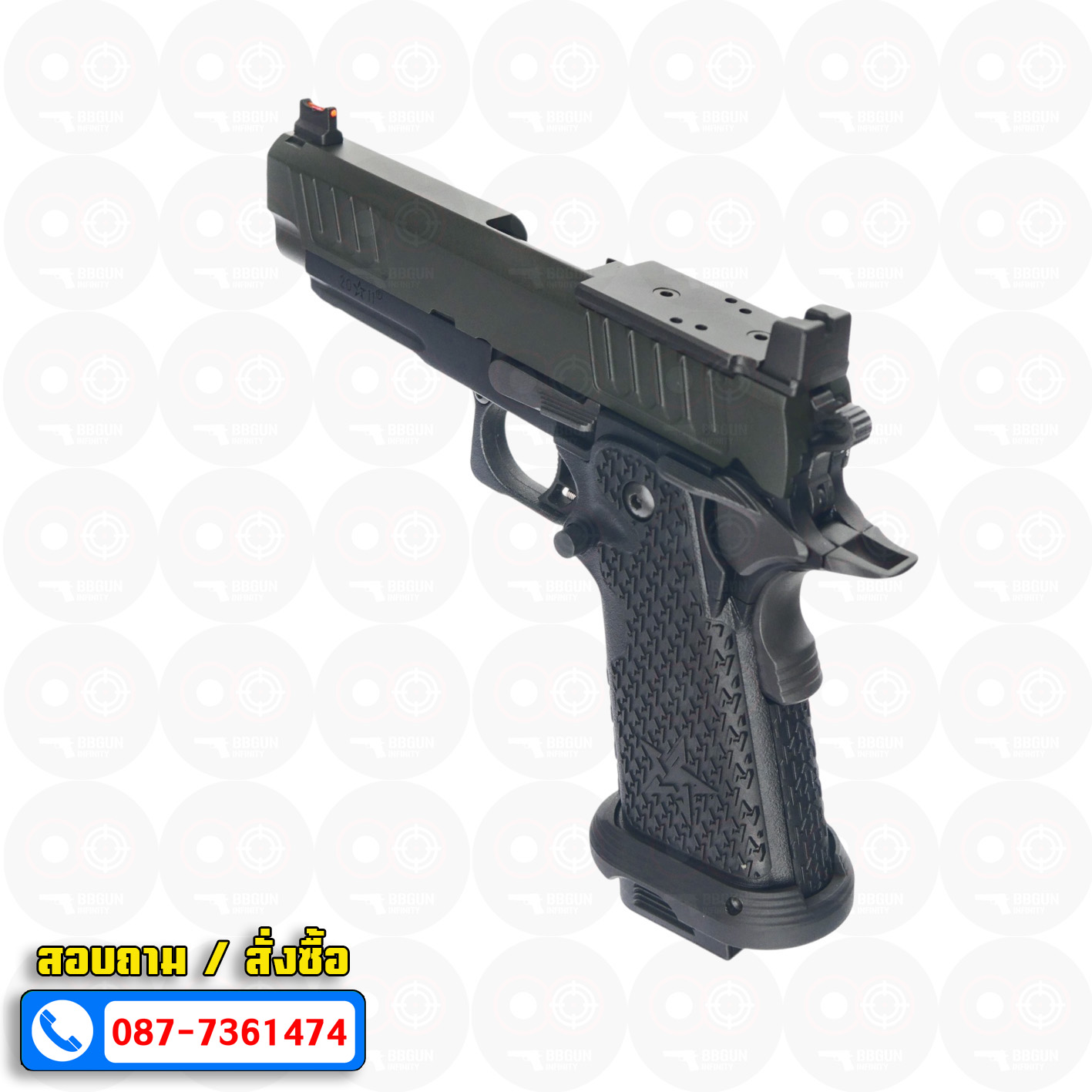 บีบีกันอัดแก๊ส ARMY R611-3 EMG Staccato P 2011 VIP Grip BB GUN