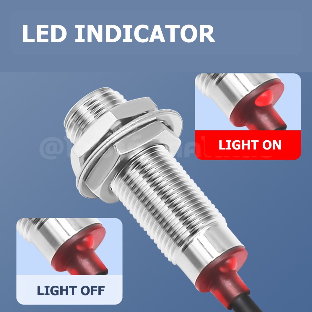 M12 เซนเซอร์ตรวจจับสนามแม่เหล็ก NJK-5002 ระยะตรวจจับ 10mm Hall sensor 3 wire NPN/PNP NO/NC 5-30VDC เซนเซอร์แม่เหล็ก เซ็นเซอร์ตรวจจับแม่เหล็ก