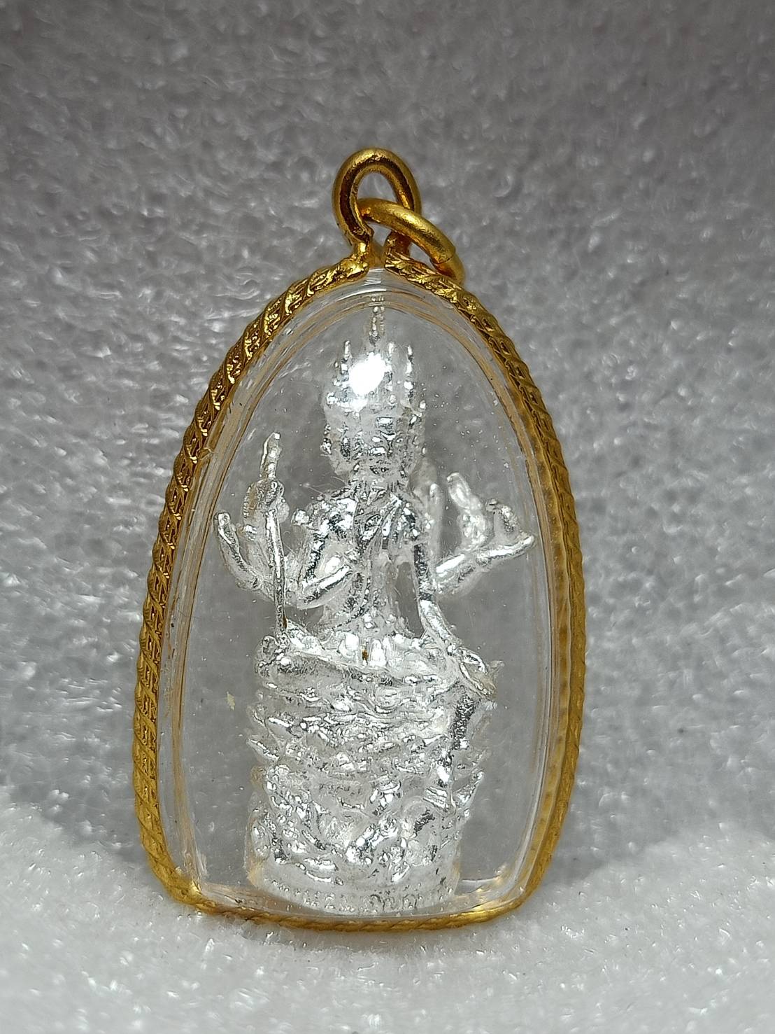 จี้พระพรหมหลวงพ่อพูล กะไหล่เงิน วัดไผ่ล้อม จ.นครปฐม มี 20 องค์ (SKU-10273)