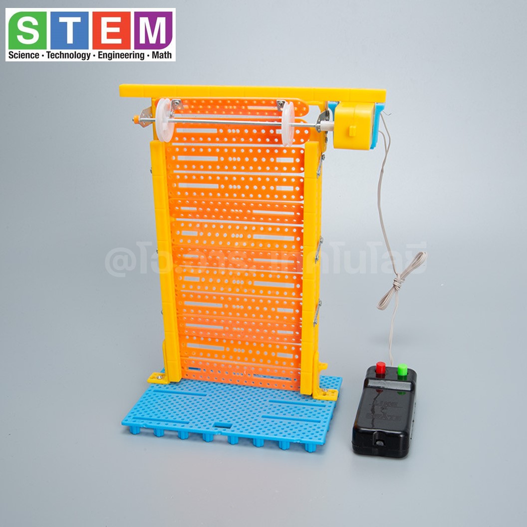 T-S62 ชุดประกอบไม้ ประตูเลื่อน รีโมท Electric Rolling Shutter Door Wooden Kit STEM Education ของเล่นเสริมทักษะ เสริมพัฒนาการ ชุดเรียนรู้ ชุดทดลอง ประตูม้วนไฟฟ้า