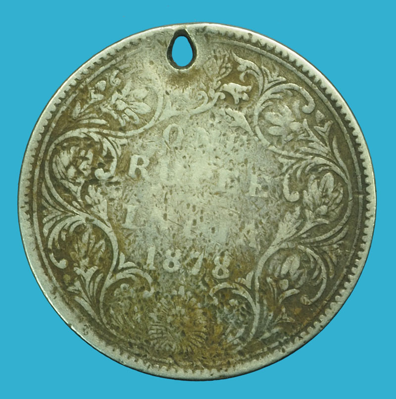 *37481 เหรียญอินโดจีน อังกฤษ - อินเดีย ปี ค.ศ. 1878(ตรงกับ พ.ศ. 2419 สมัยรัชกาลที่ 5) เนื้อเงิน 10.1