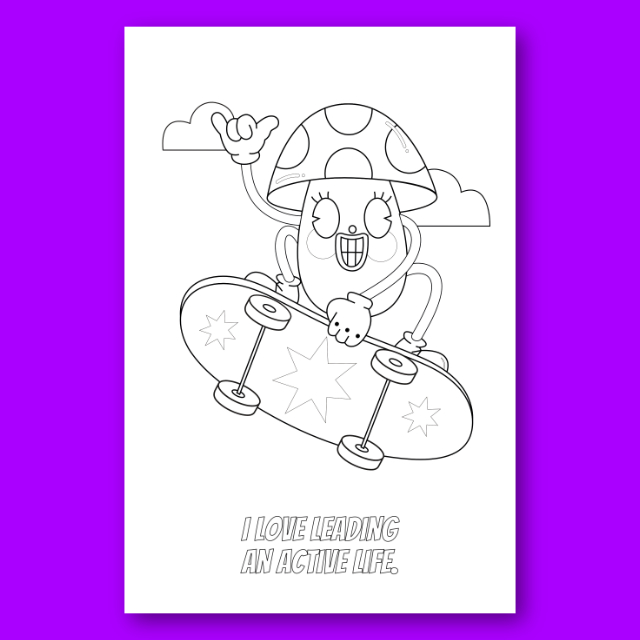 สมุดระบายสีตัวการ์ตูนเล่นกีฬาสุดฮิต Sports Coloring Book พร้อมคำคมสร้างแรงบันดาลใจ