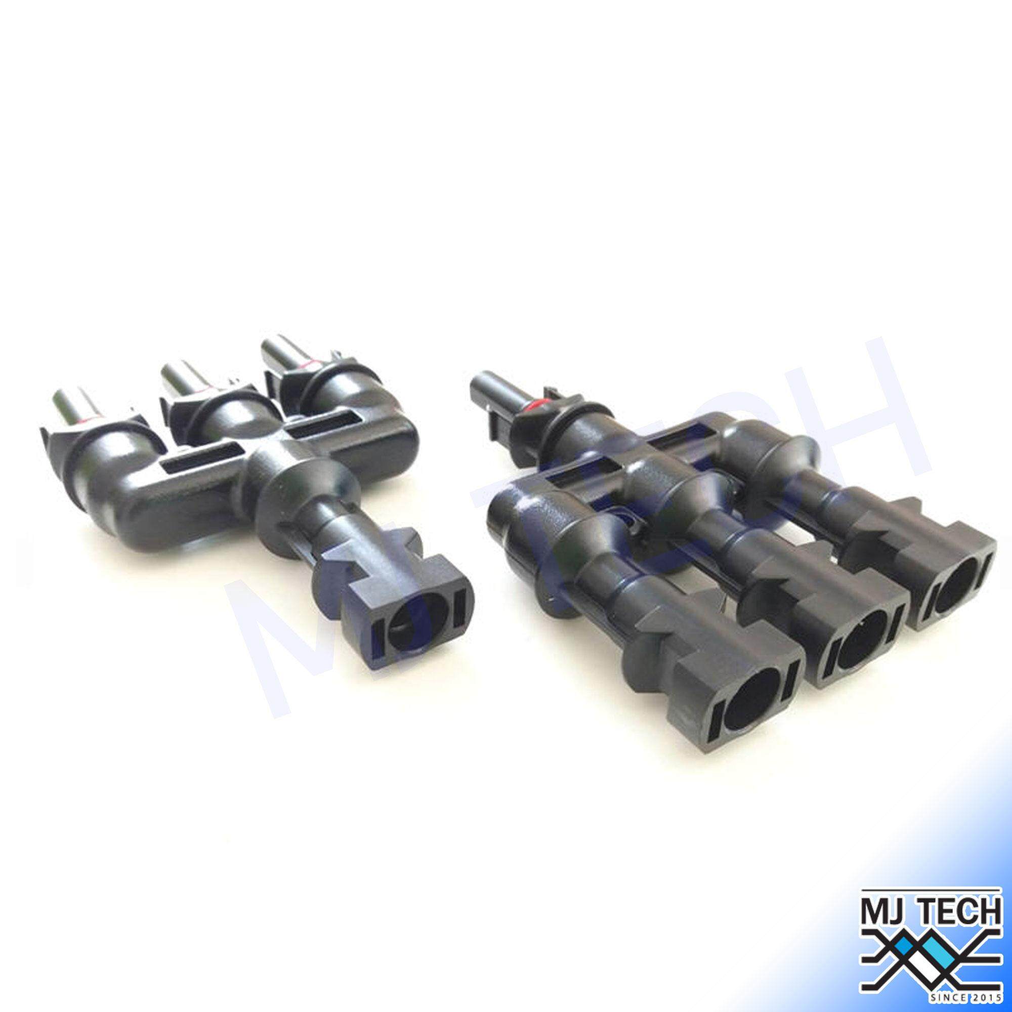 MJ-Tech ข้อต่อแผงพลังงานแสงอาทิตย์ MC4 3 ถึง 1 ครั้ง สาขาตัวเชื่อมต่อชาย, หญิงสามคน MC4 แผงรับ-นานาชาติ