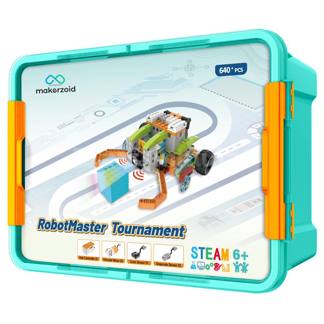 Makerzoid MKZ-RM-TRT ROBOT MASTER TOURNAMENT STEAM Programmable Robot Kit ชุดเรียนรู้ ตัวต่อ เสริมทักษะ หุ่นยนต์ โรบอท Coding kit ส่งเสริมการเรียนรู้