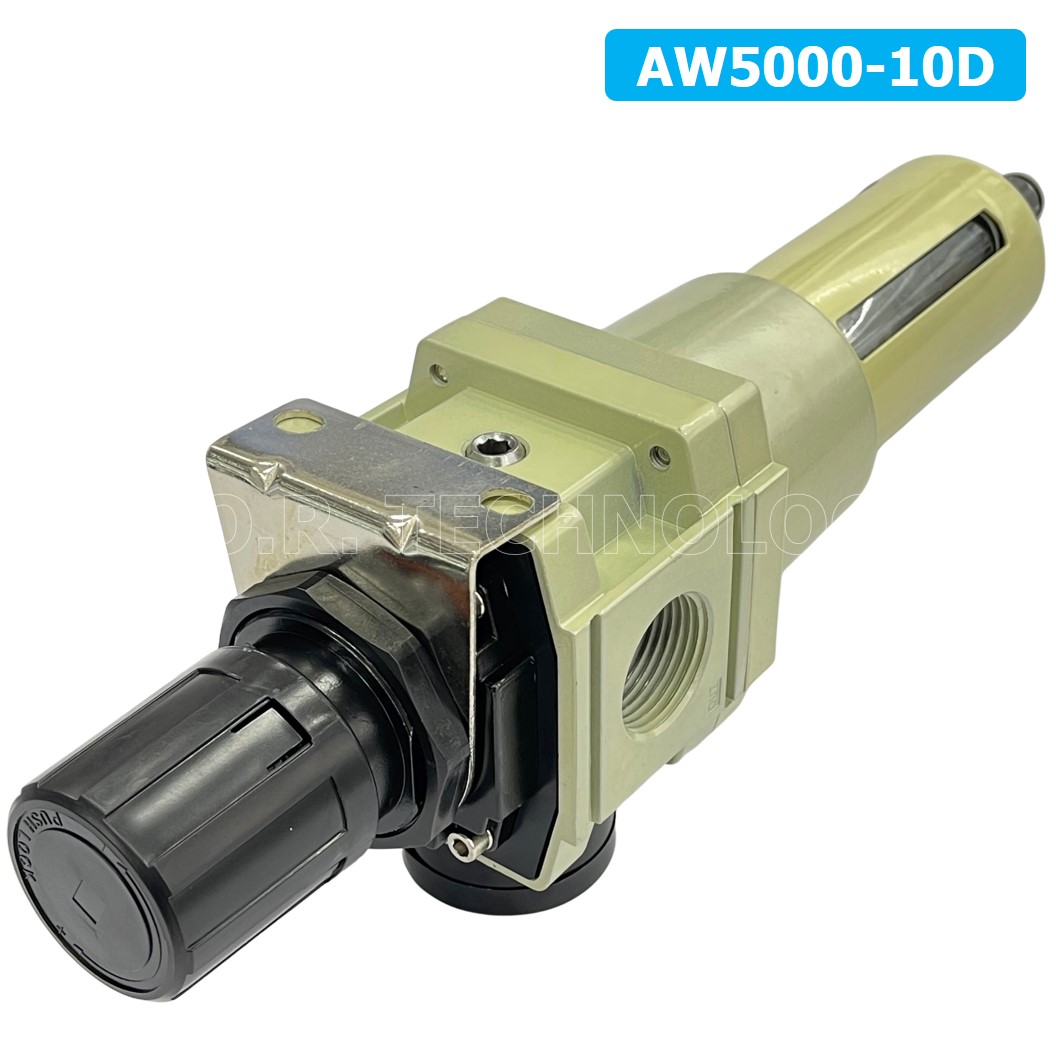 (1ชิ้น) AW5000-10D ชุดกรองลมปรับแรงดัน Auto Drain ระบายลมออก แบบอัตโนมัติ Air Filter Regulator AW Pneumatic TIANYU ชุดกรองลม + ตัวปรับลม