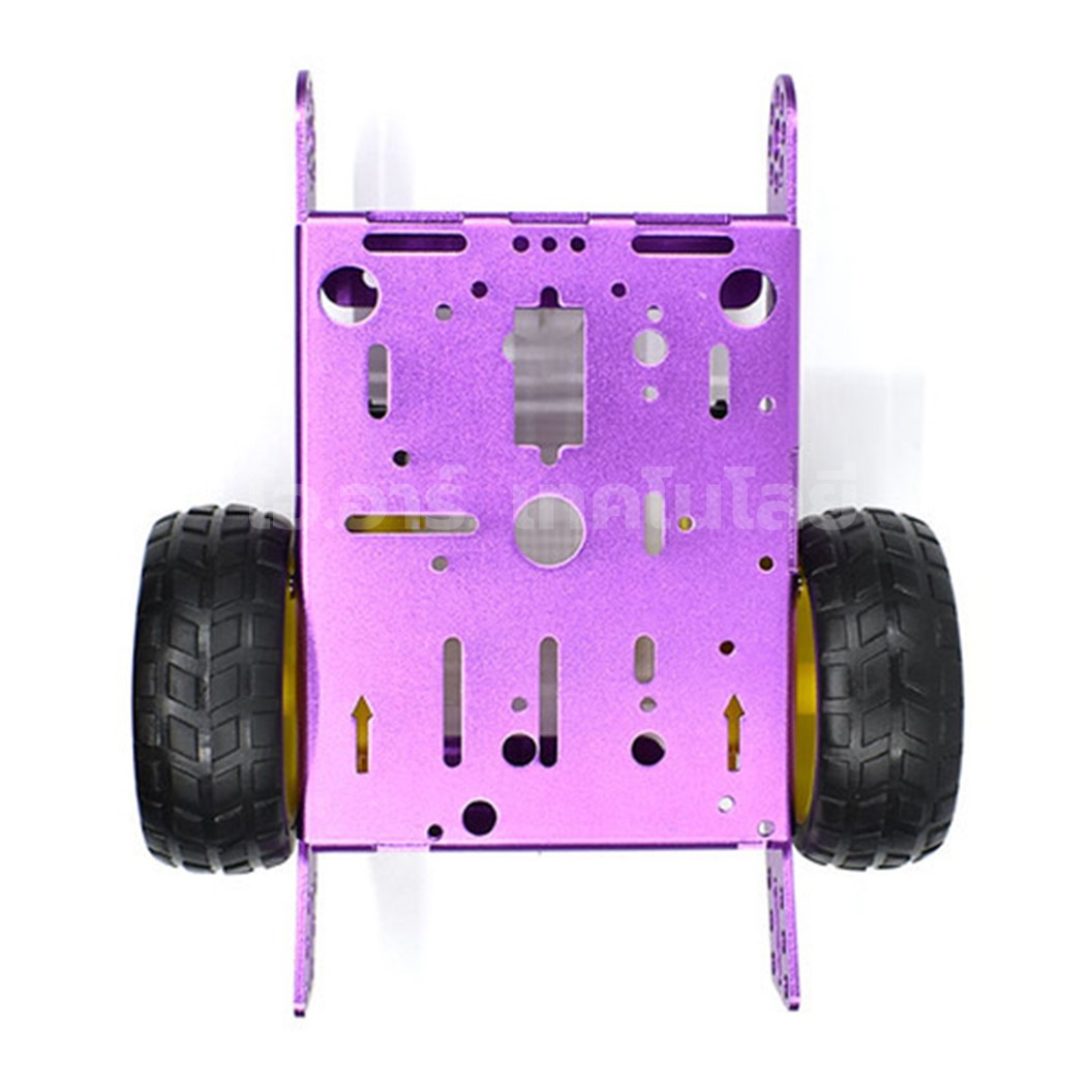 2WD-RED/BLUE โครงรถอลูมิเนียม 3 ล้อ สีแดง/สีน้ำเงิน Aluminum Alloy Smart robot car chassis kit โครงรถ 3ล้อ โครงรถอาร์ดูโน่ Arduino
