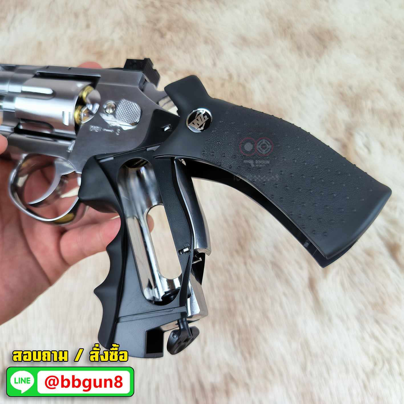 Wingun 701 4 นิ้ว CO2 Revolver SV กริ๊ปมือสีดำ