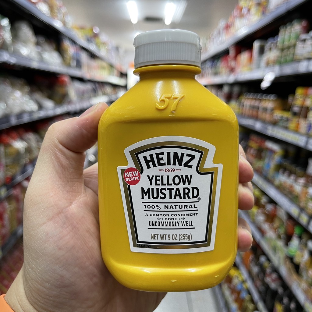 ไฮนซ์ เยลโลว์ มัสตาร์ด 255 กรัม Heinz Yellow Mustard 255 g.