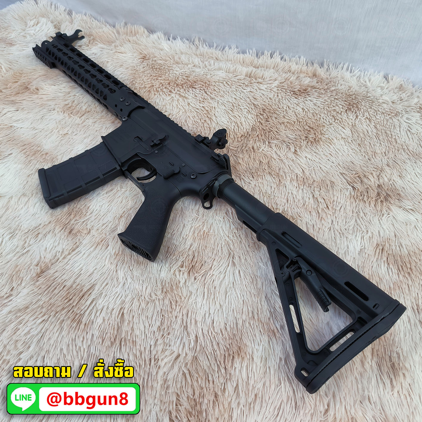 บีบีกันไฟฟ้า E&C 821 S2 : M4 MOTS 12" Keymod (Wire Cutter) บอดี้โลหะ JR.Custom Gen 2 BB GUN