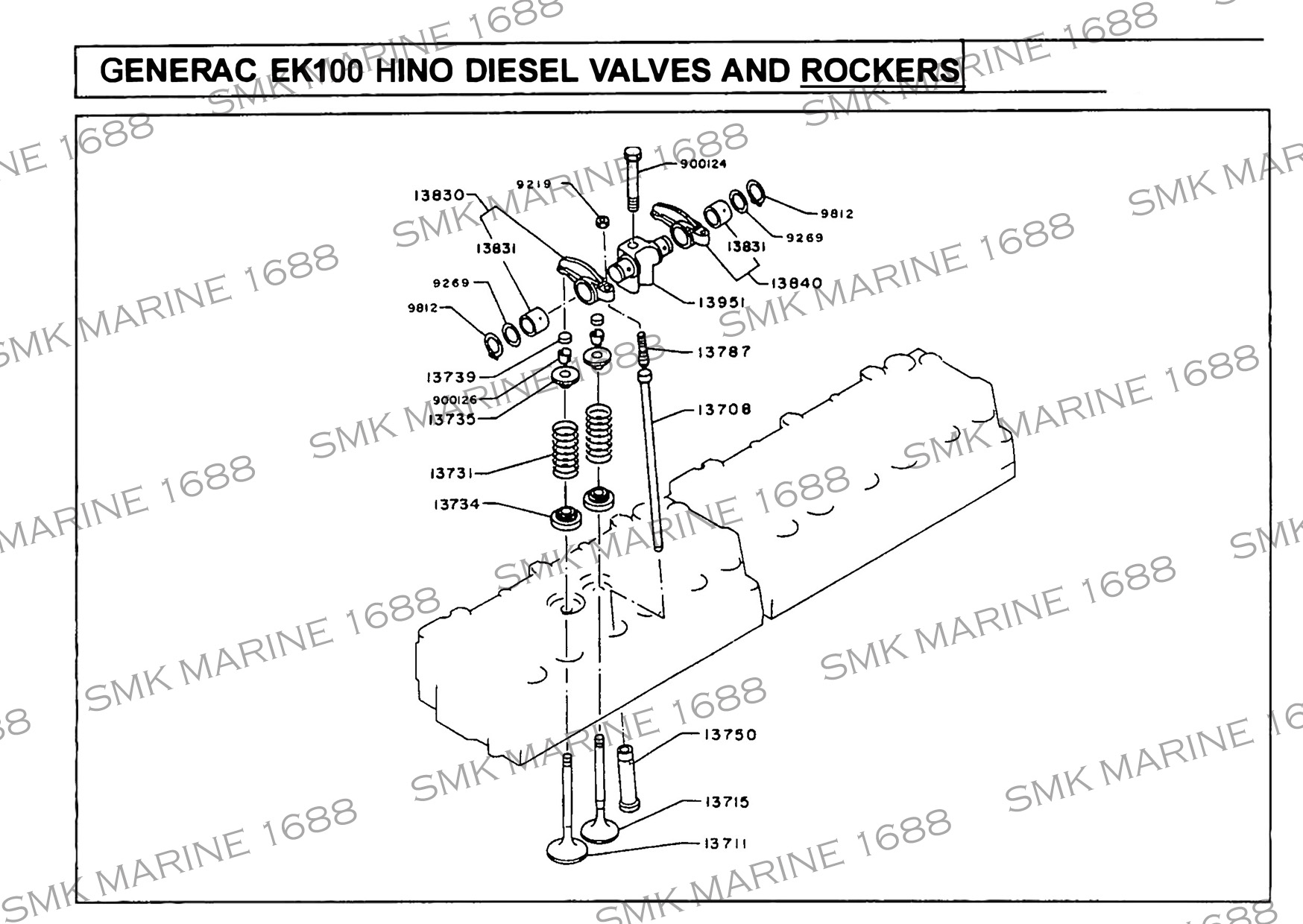 HINO EK100 / K13D / EF750 137151013A Exhaust Valve / วาล์วไอเสีย