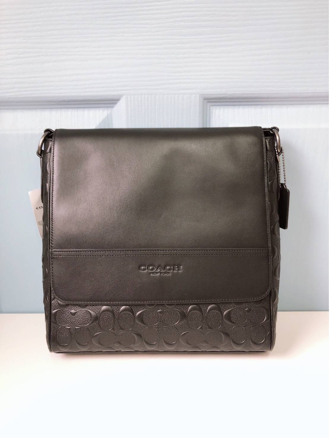 COACH Houston Map Bag In Signature Leather