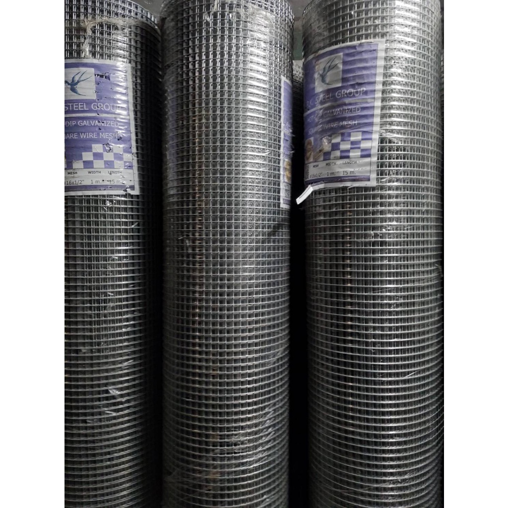 ลวดตาข่าย ทำกรงนก เส้นใหญ่ (ราคารวมแวท)ตาสี่เหลี่ยม 1/2"x1/2" แข็งแรงสุดๆ ลวดตาข่ายกันนก กรงไก่ {รหัสสินค้า0102702501}