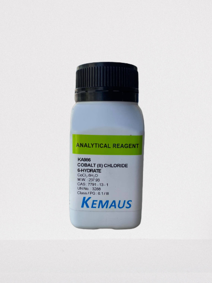 COBALT (II) CHLORIDE 6 hydrate AR KemAus 100 GM KA986