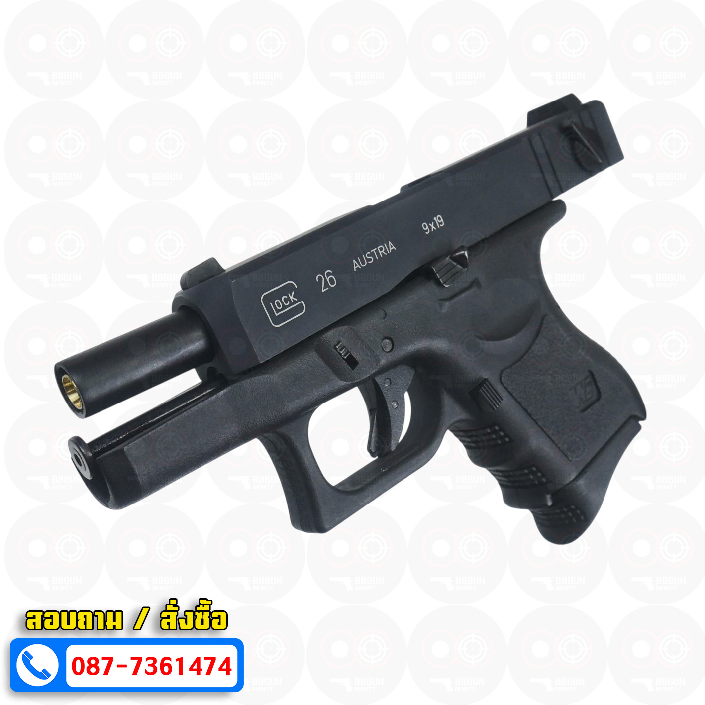 ปืนบีบีกันอัดแก๊ส WE G26 Gen3 GBB (Black) (Full Auto)