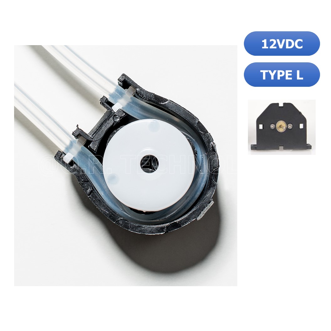 (1ชิ้น) NC463 ปั้มน้ำ ปั้มของเหลว Black Type L 12V Silicone Tube Liquid Pump ID:3mm,OD:5mm, 19~100 mL/min (TYPE L)