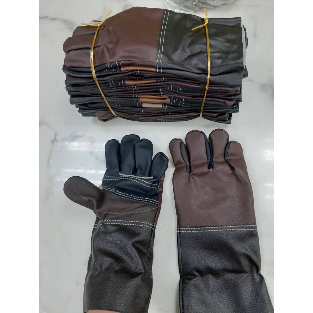 ถุงมือหนังเฟอร์นิเจอร์ รุ่นสั้น, ยาว (ราคารวมแวท) ถุงมือหนังช่างเชื่อม ถุงมือโรงงาน ถุงมืองานจับ