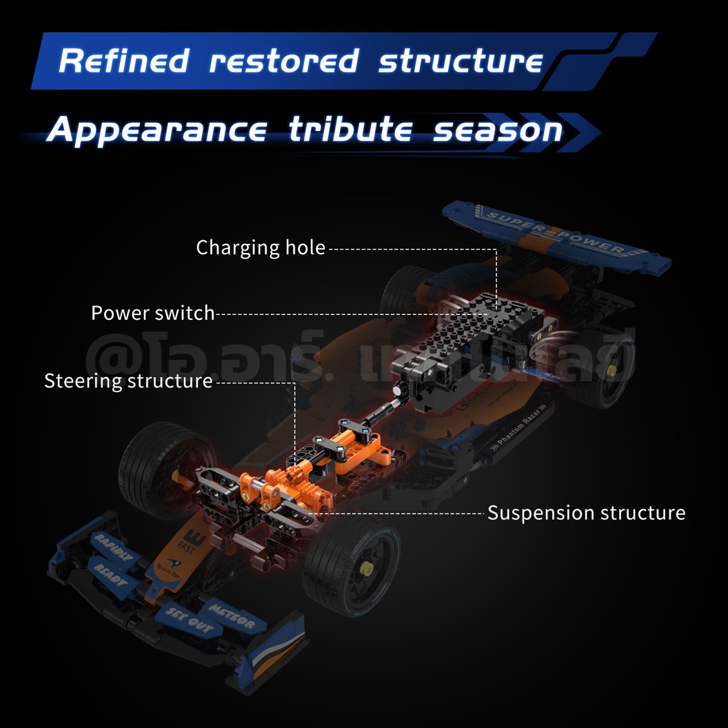 KEEYEE WORLD K96137 ตัวต่อเสริมทักษะ 1:12 FORMULA RACING CAR ของเล่นเสริมทักษะ ตัวต่อ Building Block STEAM Education Programmable Robot