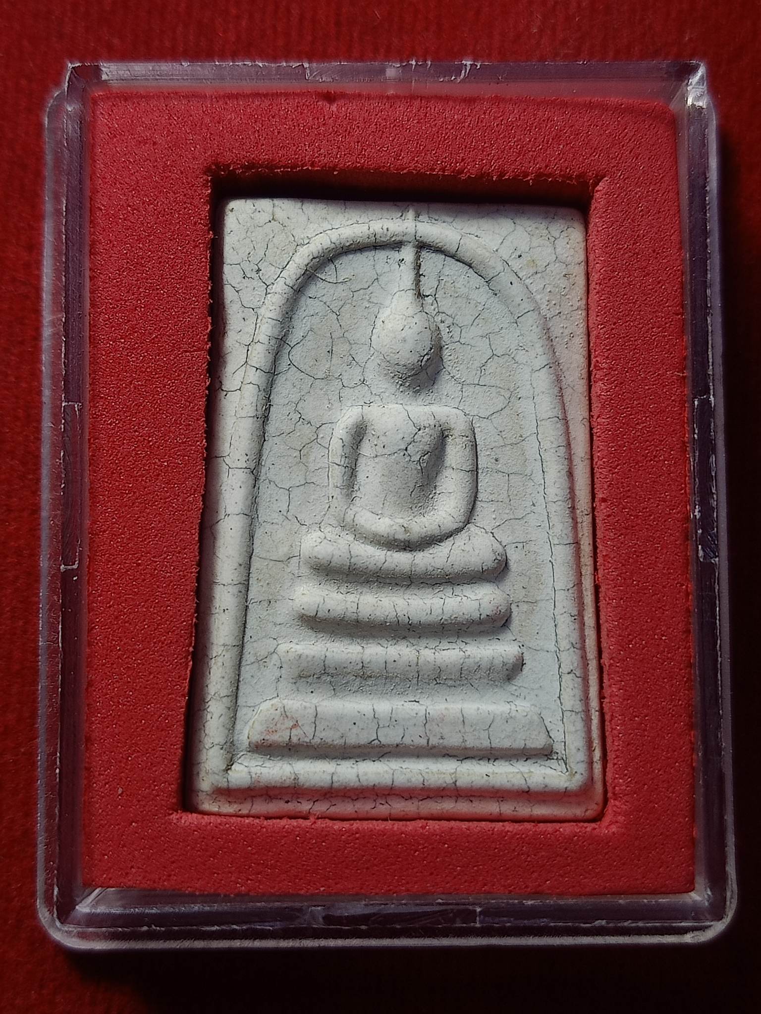 พระสมเด็จพิมพ์ใหญ่ทรงนิยม เนื้อแตกลายงา สมเด็จโต (หลวงปู่หมุนร่วมเสก) วัดระฆัง กทม. พร้อมกล่อง (SKU-02377)