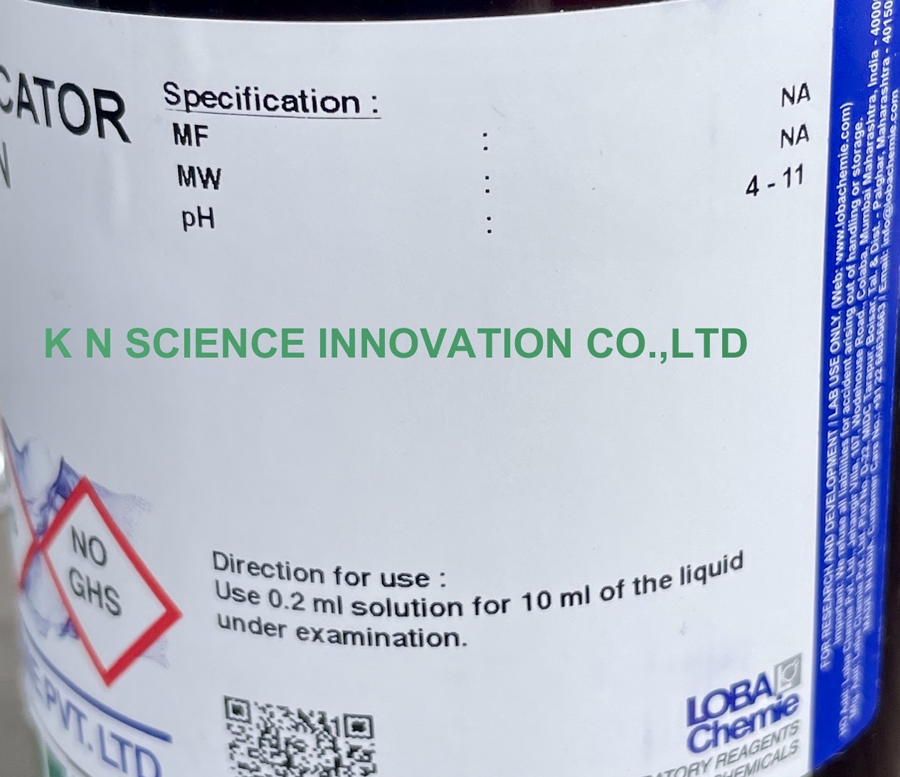 Universal indicator solution, 500 ml ,Loba 0643000500 - K N 