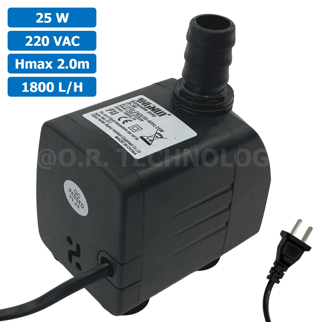 JN-399 ปั๊มน้ำ ปั๊มแช่ ปั๊มพัดลมไอเย็น 220VAC 25W Water pump Submersible Pump JING NUO Hmax 2.0m Qmax 1800L/H JINGNUO