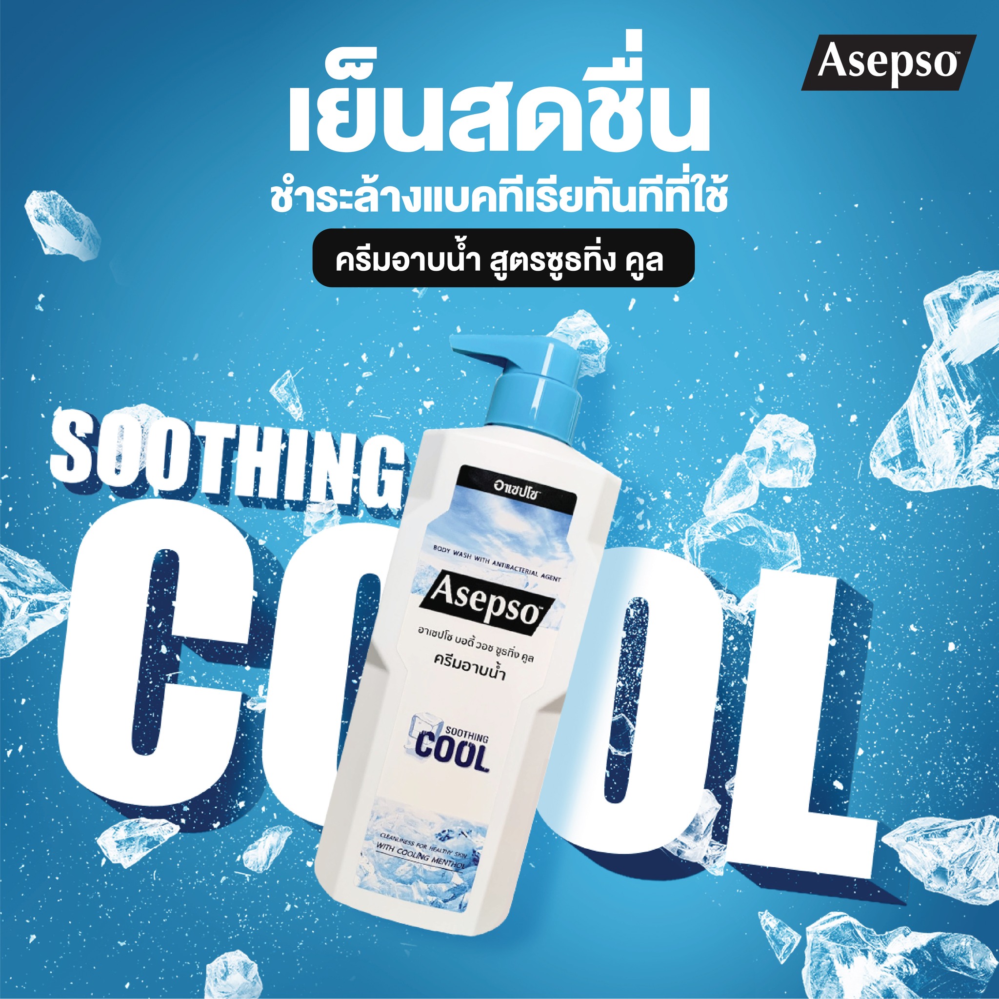 อาเซปโซ ครีมอาบน้ำ 500 มล. Asepso Body Wash 500 ml.