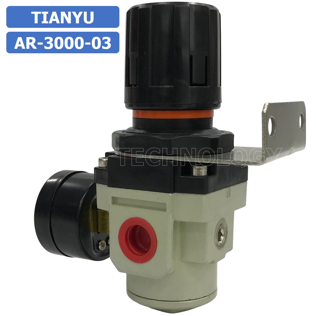 (1ชิ้น) AR-3000-03 ตัวปรับแรงดันลม ชุดปรับแรงดันลม Air Regulator Pneumatic TIANYU AR3000-03