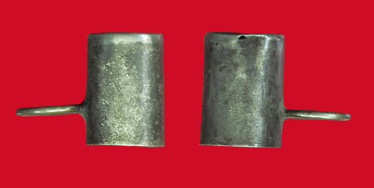 *33421 ปลอกสำหรับใส่ตะกรุดหรือหวาย หัวท้าย ทำด้วยเงิน เก่า 16