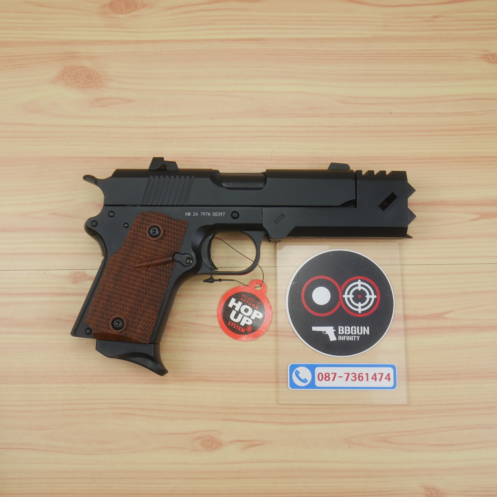 บีบีกันอัดแก๊ส DETONICS .45 Chisato's - Double Bell 797A BB GUN