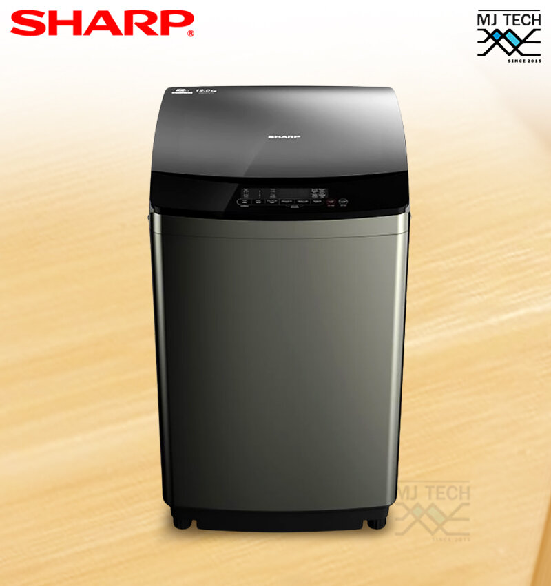 SHARP เครื่องซักผ้า ฝาบน ขนาด 12 กก. รุ่น ES-WJX12-GY