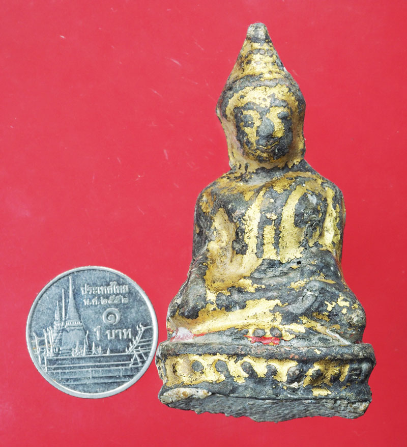 *29104 พระรัตนะ ลงทอง เนื้อชินตะกั่ว เก่า 13