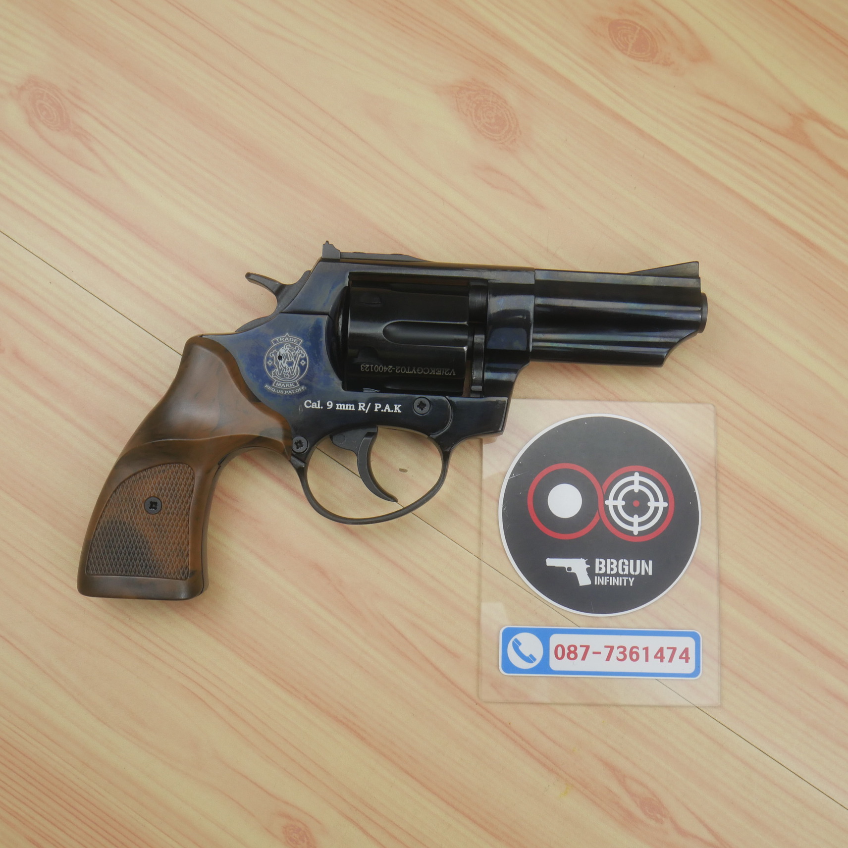 Ekol Viper 3 นิ้ว สีดำ ปืนแบลงค์กันลูกโม่ Blank Gun Revolver 3" Black (แถมกล่องใส่ปืน)