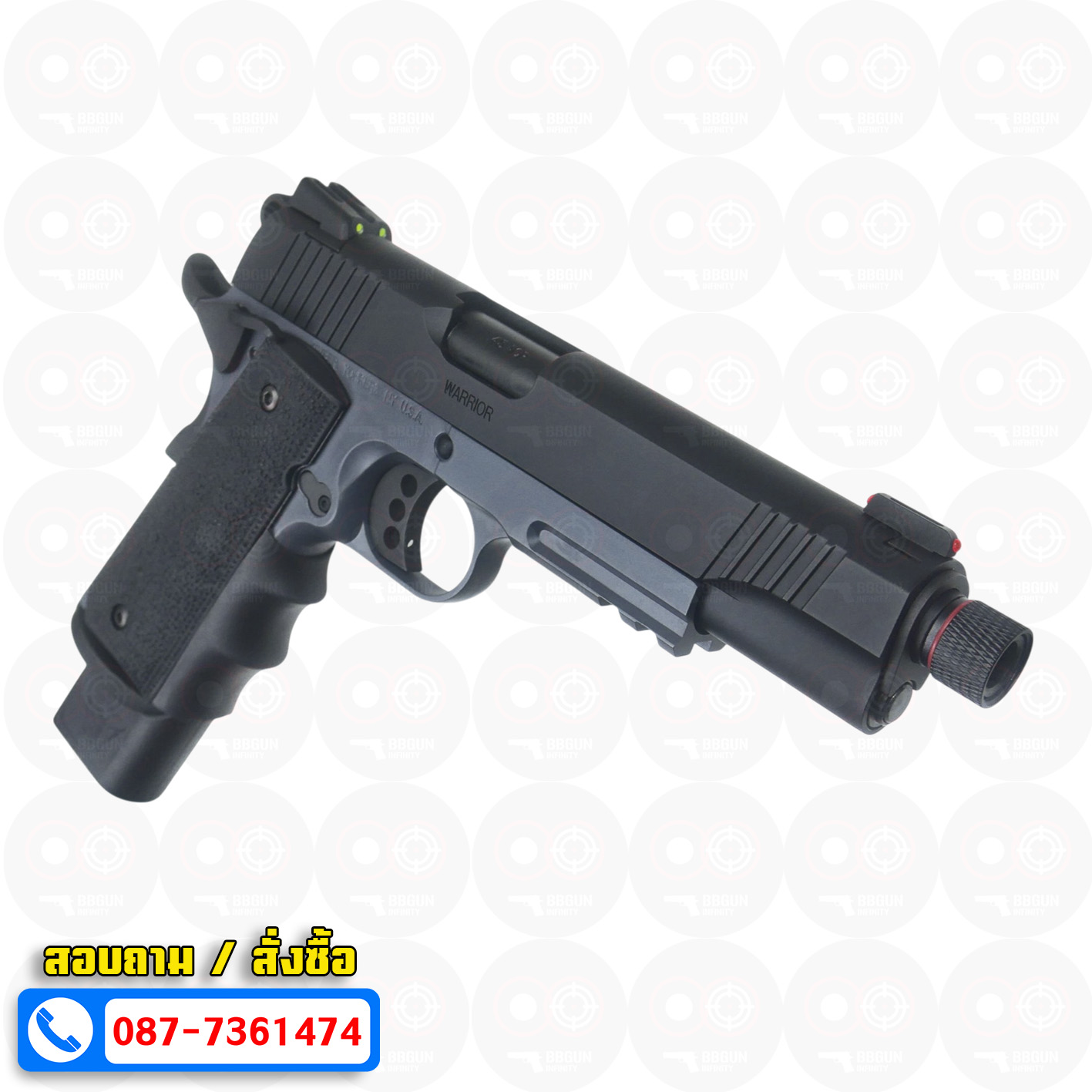 บีบีกันอัดแก๊ส Army Armament R32-2 Kimber Custom สีดำเทา (Grey) BB GUN