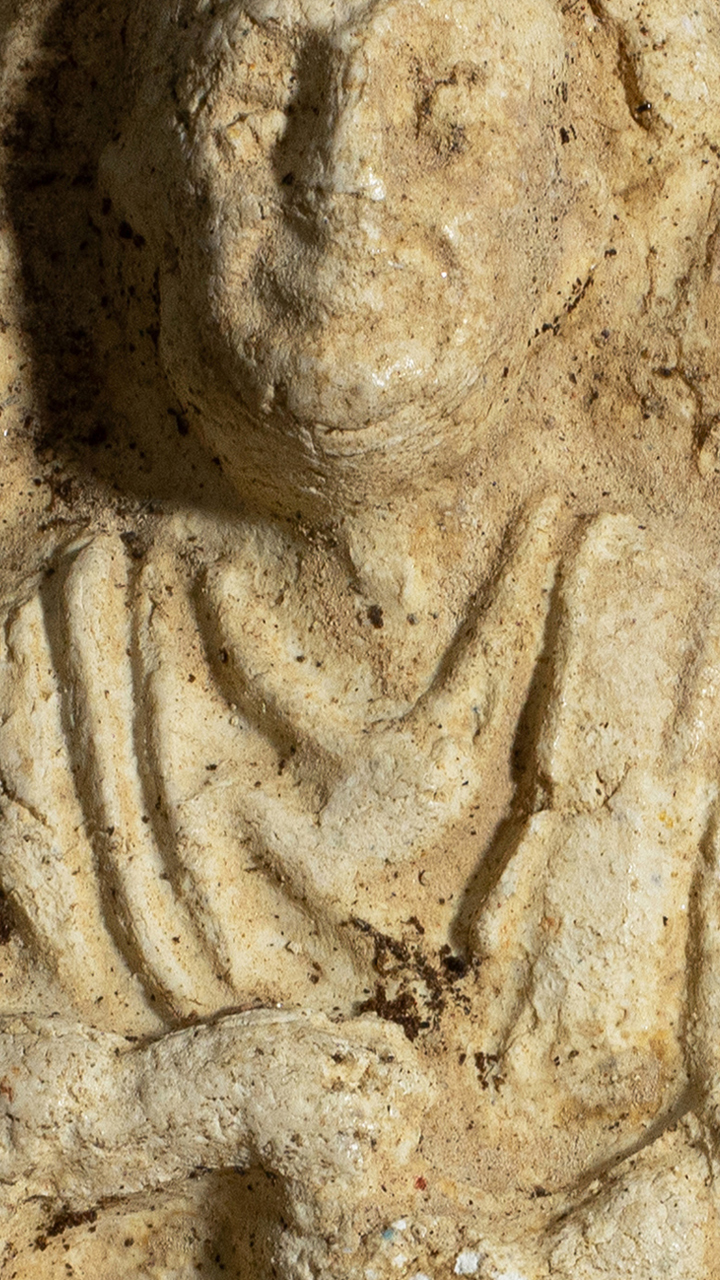 พระผงพิมพ์รูปเหมือนสมเด็จโต วัดปราสาทบุญญาวาส พิมพ์ใหญ่ เนื้อขาว ปี 2506