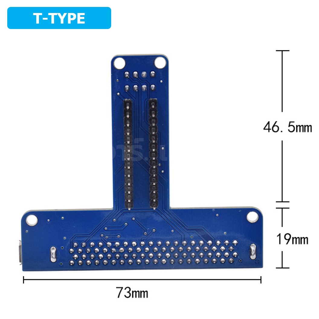 CB033 บอร์ดขยายขา ไมโครบิต BBC micro:bit GPIO Expansion Board T-type for Breadboard สำหรับต่อบอร์ดทดลอง