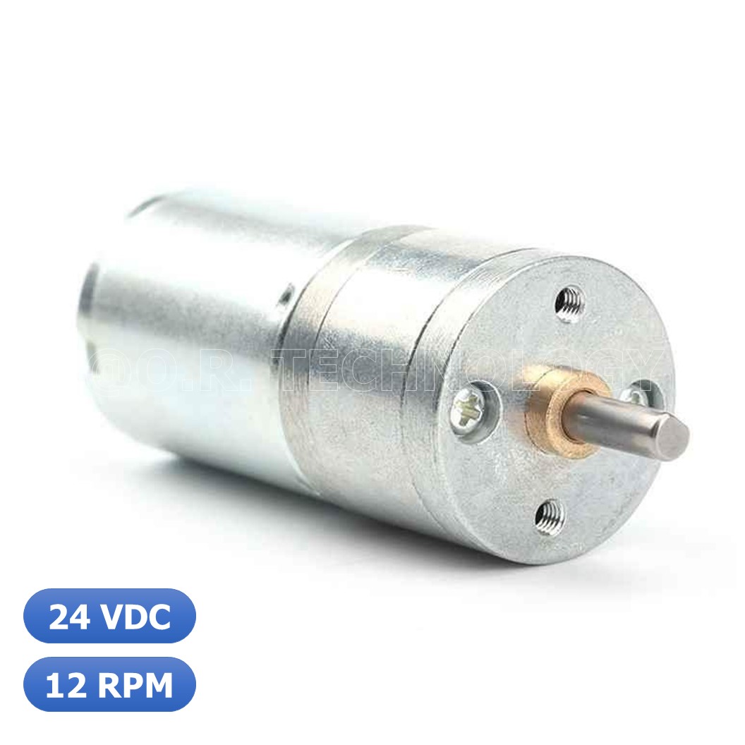 (1ชิ้น) JB364 มอเตอร์ มอเตอร์เกียร์ มอเตอร์อเนกประสงค์ 25GA-370 24VDC 12RPM DC Gear Motor (Shaft D, 4mm)