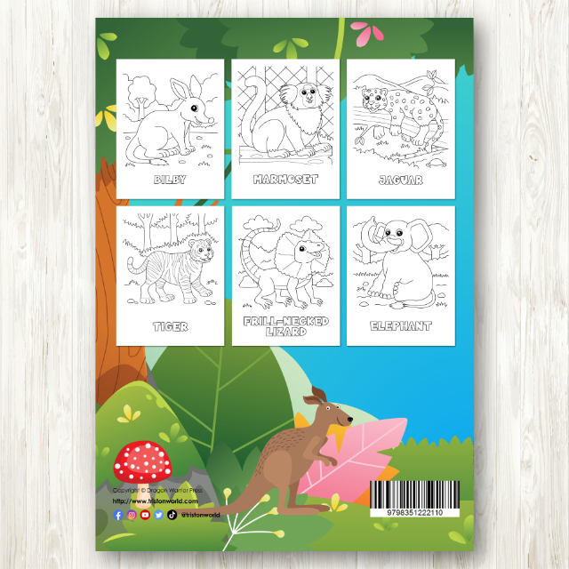 สมุดระบายสีสัตว์ป่า Wildlife Coloring Book