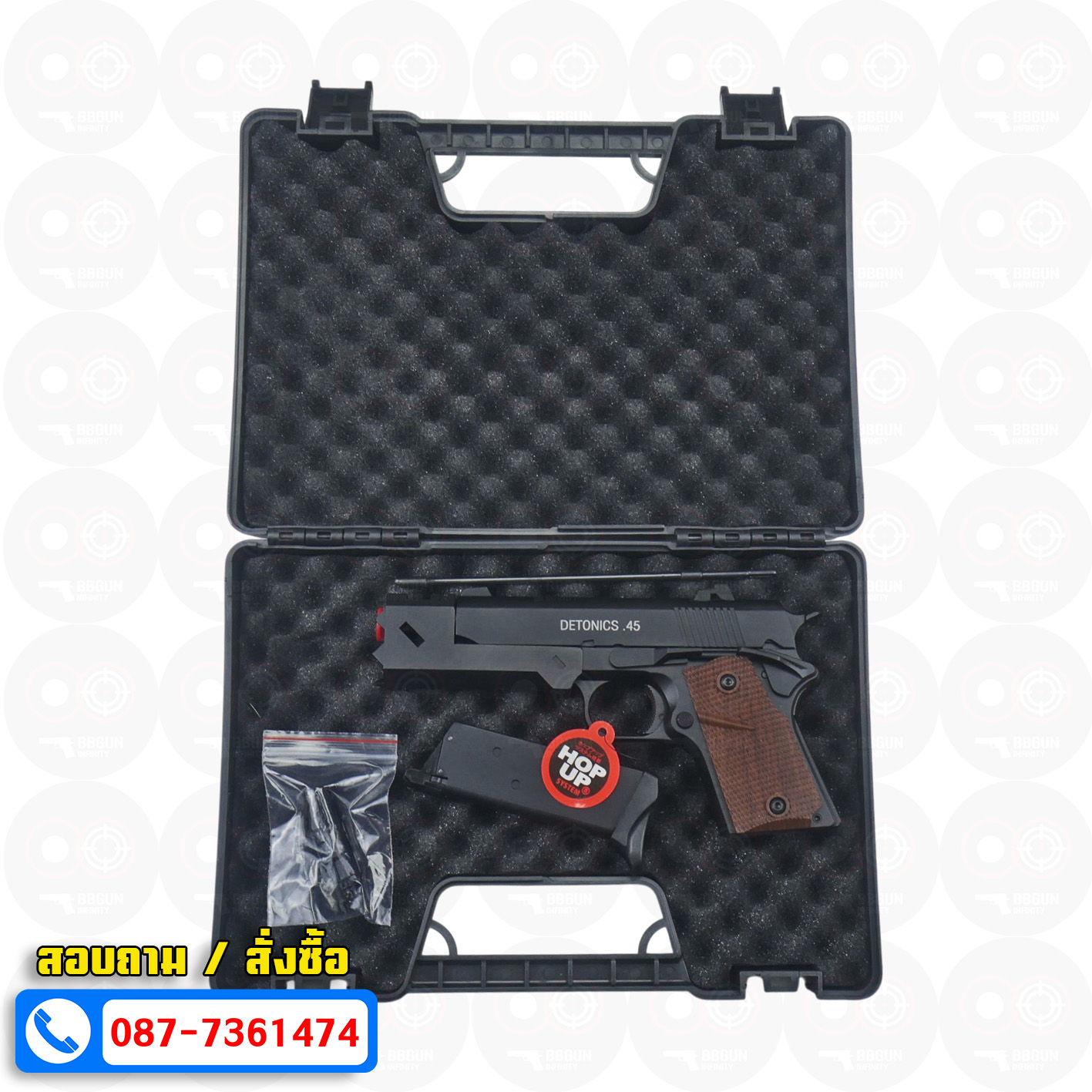 บีบีกันอัดแก๊ส DETONICS .45 Chisato's - Double Bell 797A BB GUN