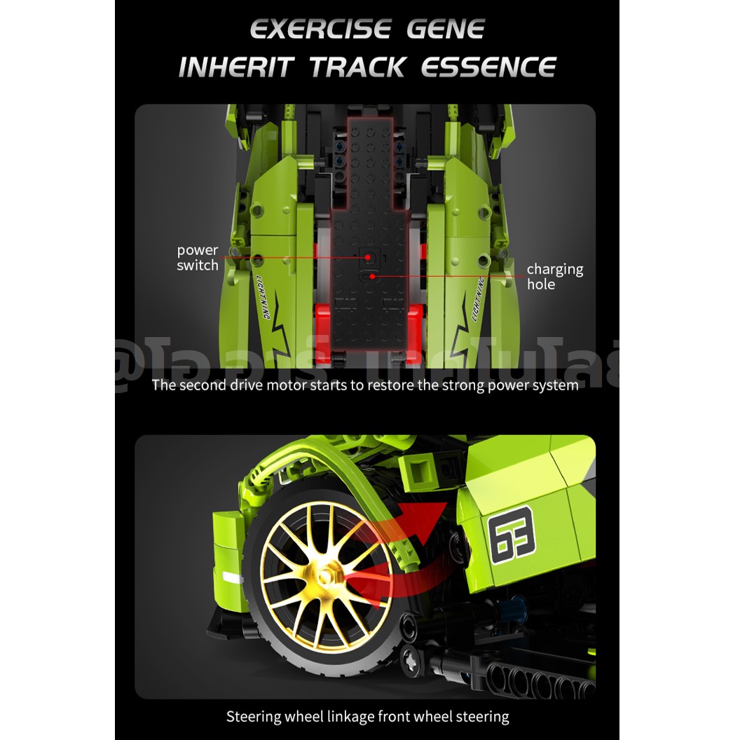 KEEYEE WORLD K96122 ตัวต่อเสริมทักษะ LIGHTNING RACING CAR ของเล่นเสริมทักษะ ตัวต่อ Building Block STEAM Education Programmable Robot