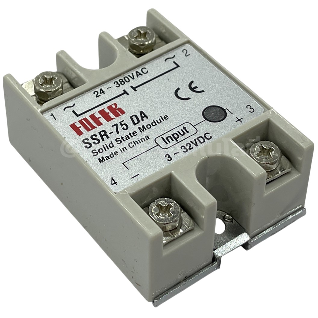 SSR-75DA 75A โซลิดสเตทรีเลย์ Solid State Relay SSR-75 DA (Input 3-32VDC, Output 24-380VAC 75A) รีเลย์แบบไร้หน้าสัมผัส