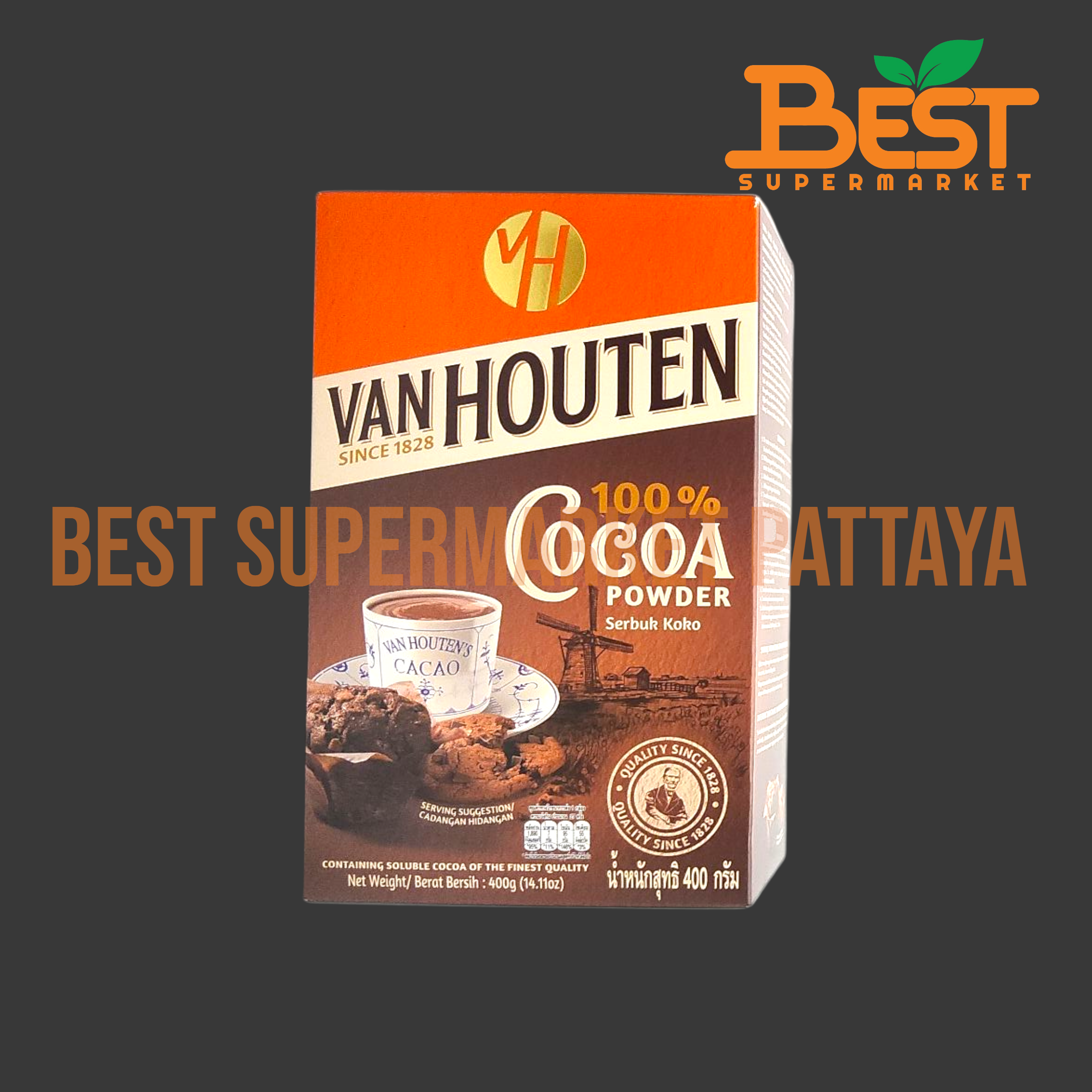 แวน ฮูเต็น โกโก้ผง 400 กรัม Van Houten Cocoa Powder 400 g.