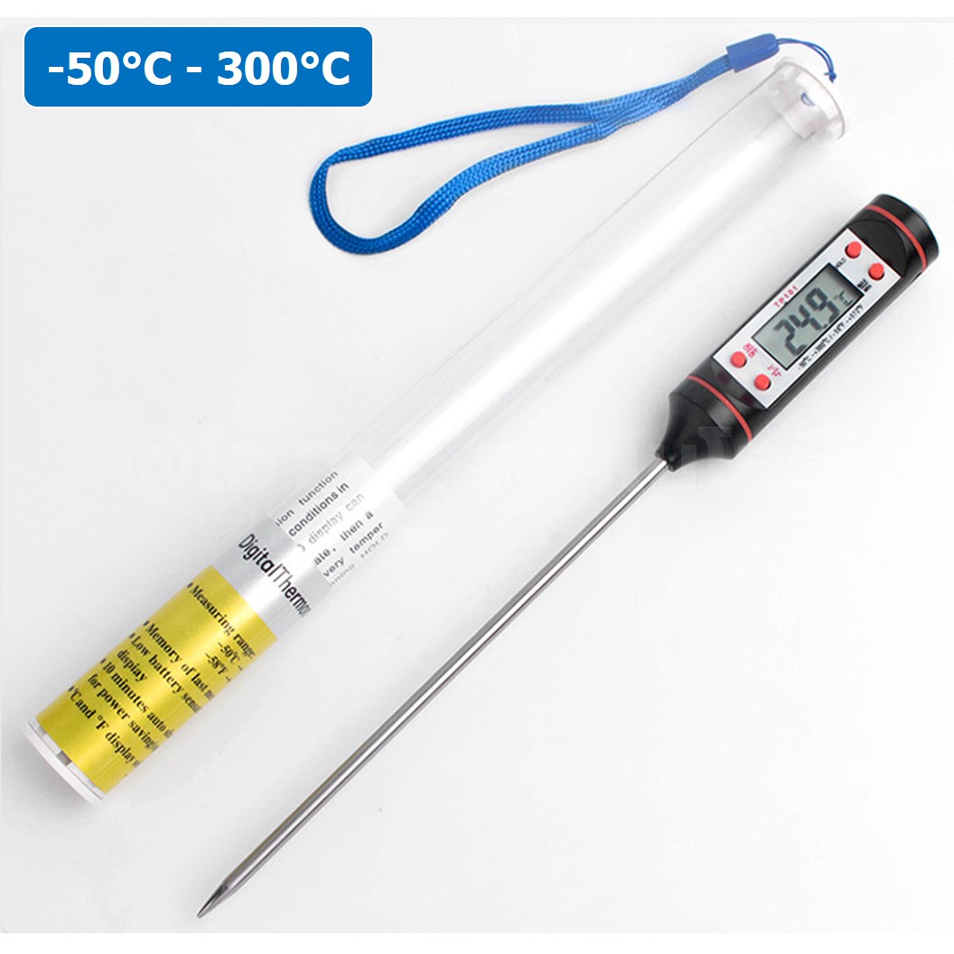 TP101 สีขาว white เครื่องวัดอุณหภูมิ เทอร์โมมิเตอร์ Thermometer (-50°C-300°C) ที่วัดอุณหภูมิอาหาร แบบปากกา