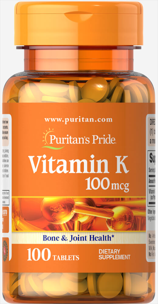 Puritan's pride Vitamin K 100 mcg 100 เม็ด วิตามินเค จากอเมริกาค่ะ