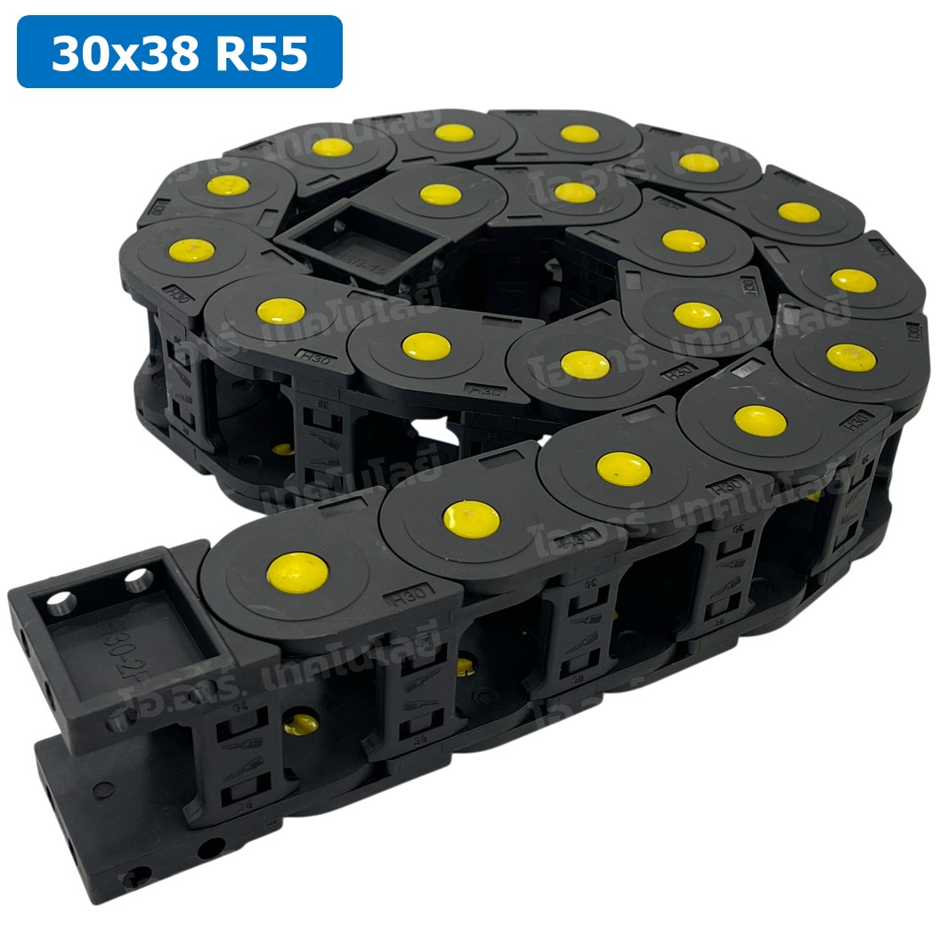 DC-30x38 R55 รางกระดูกงู รางสายไฟ 30x38x1000mm Drag chain engraving machine รางกระดูกงูร้อยสายไฟ Cable Dragchain รางร้อยสายไฟ